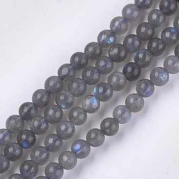 Natural Labradorite Beads Strands, Grade AB+, Round, 6mm, Hole: 0.8mm, about 62~65pcs/strand, 15.3 inch