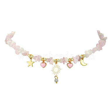 Pink Moon Rose Quartz Necklaces