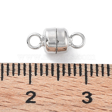 Anti-Tarnish Rhodium Plated 925 Sterling Silver Magnetic Clasps(STER-A043-01P)-3