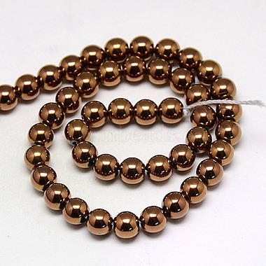Electroplate Non-magnetic Synthetic Hematite Beads Strands(G-J169A-8mm-M)-3