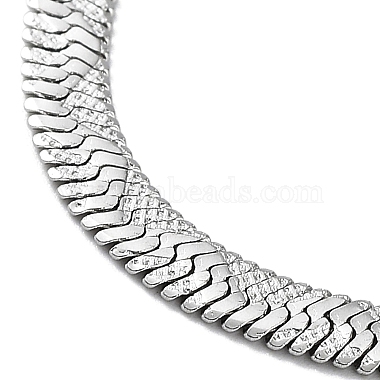 304 Stainless Steel Herringbone Chain Necklaces(NJEW-P282-03P)-3
