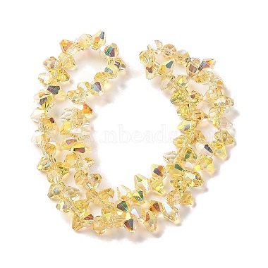 Half Rainbow Plated Electroplate Beads Strands(EGLA-H104-07A-HR02)-2