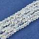 facettes(32 facettes) perles de verre brins ronds(X-GF4mmC28-AB)-1