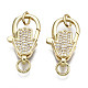 Brass Micro Pave Clear Cubic Zirconia Lobster Claw Clasps(KK-Q769-031-NF)-1