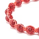 Sparkling Ball Rhinestone Braided Bead Bracelet for Women(BJEW-JB07703)-6