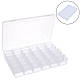 36 Grids Transparent Plastic Adjustable Dividers Boxes with Hinged Lid(CON-PA0001-08)-7