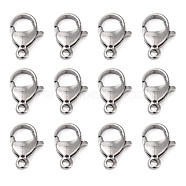Polished 304 Stainless Steel Lobster Claw Clasps, Parrot Trigger Clasps, Stainless Steel Color, 16x11x5mm, Hole: 2mm(X-STAS-R072-08A)