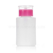 Empty Plastic Press Pump, Nail Polish Remover Clean Liquid Water Storage Bottle, Hot Pink, 10.5x5.5cm, 100ml/bottle(MRMJ-G007-10)