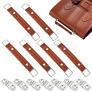 WADORN 6 Sets PU Leather Handbag Straps, Short Sraps, with Iron Suspension Clasps, for Bag Suitcase Accessories, Platinum, 14.6x1.7~20x0.6cm(FIND-WR0005-52)