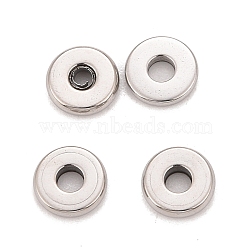 304 Stainless Steel Spacer Beads, Donut, Stainless Steel Color, 6x1.5~1.6mm, Hole: 2mm(STAS-F136-02P)