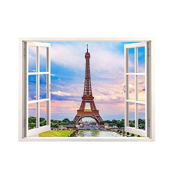 PVC Wall Stickers, Wall Decoration, Building, 350x900mm, 2 sheets/set