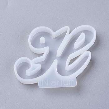 Letter DIY Silicone Molds, For UV Resin, Epoxy Resin Jewelry Making, Letter.H, 49x64x8mm, Inner Diameter: 38x57mm