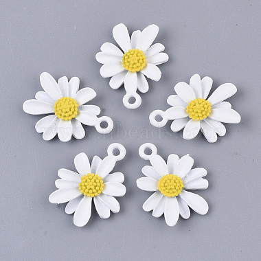 Other Color White Flower Alloy Pendants