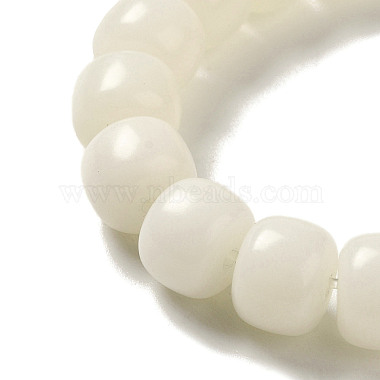 bracelets rondes extensibles de jade blanc naturel(BJEW-B080-34C)-2