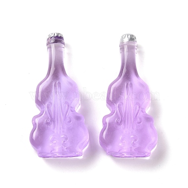 Violin Shape Dummy Wine Bottle Resin Cabochon(RESI-E025-01A)-2