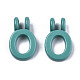 Spray Painted Alloy  2-Loop Link Pendants(X-PALLOY-T075-48O-RS)-2