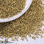 MIYUKI Delica Beads, Cylinder, Japanese Seed Beads, 11/0, Galvanized Dyed, (DB0410) Galvanized Yellow Gold, 1.3x1.6mm, Hole: 0.8mm, about 100000pcs/500g(SEED-MY11-DB0410)