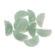 Natural Green Aventurine Butterfly Wing Cabochons, Faceted, 15x6.5~7x4~4.5mm(G-D078-02D)