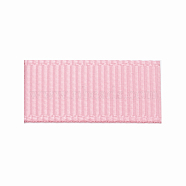 High Dense Polyester Grosgrain Ribbons, Pink, 5/8 inch(15.9mm), about 100yards/roll(OCOR-S112-F-07)