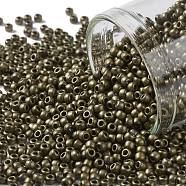 TOHO Round Seed Beads, Japanese Seed Beads, (225) Bronze Antique Gold, 11/0, 2.2mm, Hole: 0.8mm, about 5555pcs/50g(SEED-XTR11-0225)