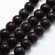 Natural Brecciated Jasper Beads Strands, Round, 10mm, Hole: 1mm, about 37pcs/strand,  14.76 inch(37.5cm)(G-I199-31-10mm)