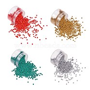Baking Paint Glass Seed Beads, Mixed Color, 4~5x3~4mm, Hole: 1~2mm, 4box/set(SEED-CJ0001-01)