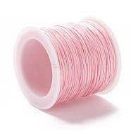 Nylon Thread, DIY Material for Jewelry Making, Pink, 1mm, 100yards/roll(X-NWIR-K013-B14)