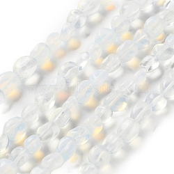 Opalite Beads Strands, Nuggets, Tumbled Stone, 4.5~11.5x3~7x3.5~6mm, Hole: 1.2mm, about 48~68pcs/strand, 15.35~15.94''(39~40.5cm)(G-P497-01C-68)