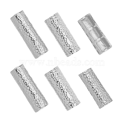 6pcs 3 styles Alloy Watch Band Adapter Connectors, Hammered, Column, Platinum & Silver, 19.5~24x7.5~8x5~7mm, hole: 1.7~2.5mm and 2.5~4x2~5mm, 2pcs/style(FIND-DC0006-84P)