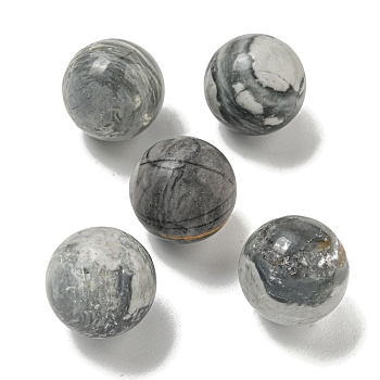 Natural Picasso Jasper Round Ball Figurines Statues for Home Office Desktop Decoration, 20mm
