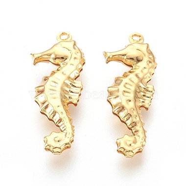 Golden Sea Horse 304 Stainless Steel Pendants