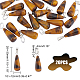 Unicraftale 20Pcs Natural Tiger Eye Pendants(G-UN0001-24)-3