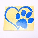 Waterproof PVC Self Adhesive Sticker, Car Stickers, DIY Car Decoration, Footprint, Blue, 14x10x0.1cm(DIY-WH0188-22C)