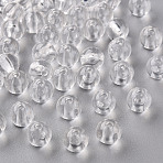 Transparent Acrylic Beads, Round, Clear, 8x7mm, Hole: 2mm, about 1745pcs/500g(MACR-S370-A8mm-205)