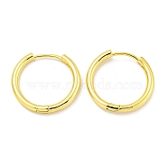 Brass Hoop Earrings, Round, Real 18K Gold Plated, 19.5x2mm(EJEW-L211-08F-G)
