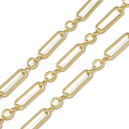 Brass Figaro Chains, with Spool, Unwelded, Long-Lasting Plated, Cadmium Free & Nickel Free & Lead Free, Real 18K Gold Plated, 21x6.5x1.5mm, 7x6.5x1mm(CHC-P010-14G)
