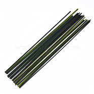 COE 85 Fusible Glass Rods, for DIY Creative Fused Glass Art Pieces, Green, 173~500x2~5.5mm, about 13pcs/bundle(TOOL-G014-03)