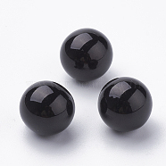 Eco-Friendly Plastic Imitation Pearl Beads, High Luster, Grade A, No Hole Beads, Round, Black, 8mm(MACR-S277-8mm-C27)