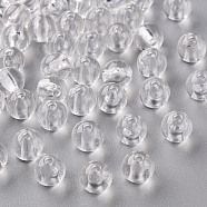 Transparent Acrylic Beads, Round, Clear, 8x7mm, Hole: 2mm, about 1745pcs/500g(MACR-S370-A8mm-205)
