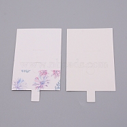 Cardboard Ring Display Cards, Rectangle with Flower Pattern, Purple, 4x2-3/8 inch(10.1x6cm)(DIY-WH0209-37C)