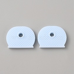 PVC Nonslip Waterproof Reusable Key Sleeve, Key Identifier Caps, Light Cyan, 20x25.5x4mm, Hole: 4mm, Inner Diameter: 21x2mm(AJEW-WH0001-80C)
