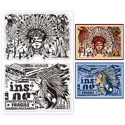 Custom PVC Plastic Clear Stamps, for DIY Scrapbooking, Photo Album Decorative, Cards Making, Chief Of A Tribe, 160x110x3mm(DIY-WH0448-0454)