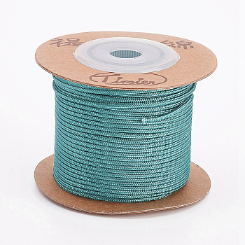 Nylon Cords, String Threads Cords, Round, Light Sea Green, 1.5mm, about 27.34 yards(25m)/roll