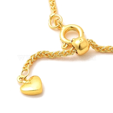 1.5mm Rack Plating Brass Wheat Chain Adjustable Slider Necklaces for Women Men(MAK-L044-07G)-2