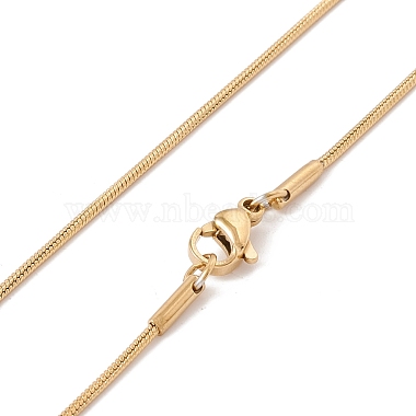 Natural Quartz Flat Round Pendant Necklace with 304 Stainless Steel Snake Chain(NJEW-K244-06G)-6