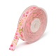 Floral Single-sided Printed Polyester Grosgrain Ribbons(SRIB-A011-16mm-240874)-1