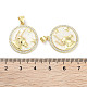 Brass Micro Pave Clear Cubic Zirconia Pendants(KK-L213-010G-08)-3