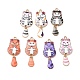 Printed Alloy Enamel Pendants(AL-CBA1C50-01G)-1