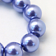 Baking Painted Pearlized Glass Pearl Round Bead Strands(X-HY-Q330-8mm-09)-3