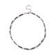 Natural Blue Spot Jasper & Pearl & Crystal Rhinestone Beaded Necklace for Women(NJEW-JN04209-01)-1